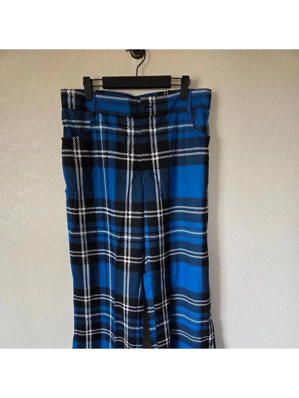 Women's Blue and Black Trousers